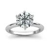 Anéis de casamento clássico 14k ouro branco 1ct 2ct 3ct moissanite anel de diamante jóias na moda festa noivado aniversário anel2319