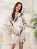 Women's Sleepwear Women Pajamas Set Viscose Plus Size S-3XL Short-Sleeved Shorts Home Pijima Loose For Female