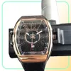 5 Stil högkvalitativ klocka Vanguard Rose Gold Automatic Mens Watch V 45 SC DT Blue Dial Rubber Strap Gents Watches8717293