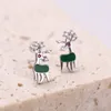 Stud -oorbellen S925 Sterling Silver Elk Ear Studs Christmas Jewelry komt helemaal met je mee.