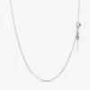 100% 925 Sterling Silver Classic Cable Chain Necklace Fit European Pendants and Charms Fashion Women Wedding Engagement Jewelry Ac2413