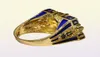 ファッション幾何学四角い形の金の指のリング男性仏教チャクラ・ヘナが丸いジルコンストーンリングジュエリーZ3p332クラスター1950258