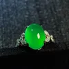 Bandringen Keizer Groene Jade Ringen Vrouwen Helende Edelsteen Fijne Sieraden Echte Myanmar Jadeïet Zirkoon Jade Luxe Trouwring Verstelbaar 231218