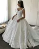 Elie Saab robe de bal robes de mariée dentelle 3D Appliques sans manches robes de mariée jupe bouffante robe de mariée dos nu robes De Novia