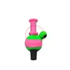 Colorful Silicone Mini Drip Handle Style Bubble Directional Carb Cap Filter Hat Nails Dabber Bongs Oil Rigs Smoking Waterpipe Handmade Bong Quartz Bowl Holder DHL