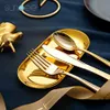 Disposable Dinnerware 75 Pcs Gold Plastic Flatware Set Party Set Heavyweight Cutlery Includes 25 Forks Spoons Knives 231218