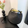 Crossbody Bags Designer Leather Handbags Botte Venetas Cross Border Sardine Woven Bag Female 2024 Hot Sale Shark Woven Hand Dumpling Bag European and American P HBDF