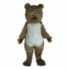 Christmas Brown Bear Mascot Costume Cartoon Character Outfits Halloween Carnival Dress passar vuxen storlek födelsedagsfest utomhusdräkt
