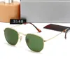 Männer Klassische Marke Retro Frauen Sonnenbrille 2024 Verbote Luxus Designer Brillen 3538 Bands Metallrahmen Designer Ray Sonnenbrille Frau mit Box Glaslinsen