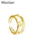 Alliances Moolan Jewel Double Plain Band Open RingIdéal comme cadeau de fiançailles et de mariage. 231218