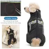 Dog Apparel Clothes for Small Dogs Fall Winter Warm Fleece Coat with Legs Safe Reflective Puppy Pajamas Fully Closed Cuttable Belly 231218