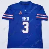 Niestandardowe SMU Mustangs Jersey NCAA College Tanner Mordecai Tre Siggers Rashee Rice Jimmy Phillips Jr. Kerley Wheaton TJ McDaniel Danie