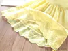 Vestidos da menina novos vestidos para meninas crianças verão algodão bordado oco vestido bebê crianças roupas bonito babados em torno do pescoço colete vestido