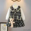 Mädchen Kleider Baby Mädchen Winter Prinzessin Patchwork Kleid 2022 Neue Mode Party Kostüme Kinder Bowtie Casual Outfits Baby Schöne Anzüge 2-7Y