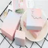 New ins Fashion Pink Blue Gradient Jewelry Packing Box Ring Necklace Bracelet Receiving Gift Multi-purpose Packing Box WL6652624