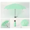 Umbrellas New Ups Mini Sunny And Rainy Umbrellas Pocket Umbrella Light Weight Five-Folding Parasol Women Men Portable Travel Umb Fy539 Dha4W