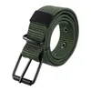 Belts Fashion Nylon Canvas Waist Strap Women Men Alloy Pin Buckle Hollow For Jeans Dress Waistband Adjustable