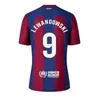 Футбольные майки LEWANDOWSKI 23 24 BARCELONAS PEDRI GAVI FERRAN 2023 2024 F. DE JONG Camisetas футбольная рубашка мужская детская комплектация Жоао Феликс Гундоган Жоао Канселу ARAUJO