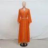 Vestidos casuais wepbel moda strass contendo cinto muçulmano vestido árabe robe abaya mulheres kaftan roupas islâmicas eide festa chiffon