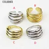 Bandringar 10 PCS Layer Design Metallic Openable Women Round Simple Party Rings Vintage Lovely Finger Jewelry 2 231218