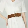 Belts Retro Style Waist Belt Comfortable Women Wide Elastic With O-ring Buckle Stylish Women's Dress Accessory For Jeans