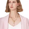 Anhänger Halsketten Minar Chic Unregelmäßige Barock Süßwasser Perle Für Frauen 14 Karat Echt Gold Überzogene Kupfer Asymmetrie Kette Choker