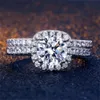 2022 Nowy styl mody syntetyczny diament moldsanite Pierścień klasyczny projekt kryształowych pierścionków zaręczynowych biżuteria kobiety
