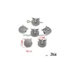 Legierung 200 Teile/los Legierung Eule Perlen Spacer Bead Charms Antike Splitter Überzogen Für Schmuck DIY Machen 11X11Mm Drop Lieferung Schmuck Lose B Dha1H