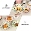 Dinnerware Sets 6Pcs Microwave Plate Huggers Multipurpose Heat Proof Holder (Mixed Style)