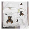 Herbst und Winter Baby Designer Marke Herren Damen Kletterkleidung Einfache Langarm Baumwolle Onesie Slee Bag Fünfteilige Hip Hop Clo Dhait