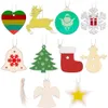 Yeni Noel Oyuncak Malzemeleri 10 PCS Noel Ağacı Ahşap Toplar Dekorasyonlar Yuvarlak Diy Craft Baubles Etiketler Ev Yeni Yıl Etkinlik Festivali için Süslemeler Asılı