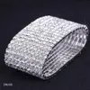 10 Reihen weißes Strass-Armband, elastisch, dehnbar, Armreif, Party, Hochzeit, Brautschmuck, ZAU10 5278E