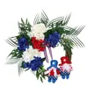 Kwiaty dekoracyjne sztuczne okno girlandzkie wiosenne wieniec patriotyczne drzwi wiszące amerykański 4 lipca