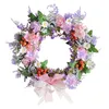 Decorative Flowers Artificial Flower Wreath Summer Wreaths With Bowknot Decoration Front Door For Wedding Decor Home Spring