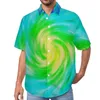 Camisas casuais masculinas tie dye redemoinho azul e roxo camisa de praia verão blusas engraçadas homem impresso 3xl 4xl