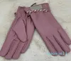 Designer Gloves Classic Vintage Glove Winter Warm Brand Outdoor Riding Ski Glove Black Women Sexy Chain Gloves