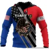 Taktiska jackor hoodies 3d tryck usa veteran militär armé tröjor män kvinnor huva överdimensionerade kamouflage örnar mode barn tröjor231218