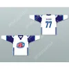 Anpassad Francis Gagnon 77 Le National de Quebec Away Hockey Jersey Lance ET Compte New Top Stitched S-M-L-XL-XXL-3XL-4XL-5XL-6XL