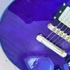 Electric Guitar, Purple Flower, gold accessories, rosewood fingerboard, eco-friendly paint, Free Shipping