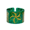 Moda tartaruga concha samoa tribal com ouro epóxi vender pulseira para ilha do pacífico jóias bangle261q