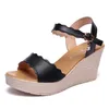 Sandals Small Size 32-43 Casual Wavy Chunky Platform Summer 2023 Womens High Heels Shoes Wedges For Beach Office