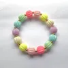 Strand moda infantil doce cor abóbora lanterna único círculo grânulo pulseira simples e elegante dia das bruxas para o miúdo