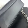 Bolso grande de hombro genuino a la moda, bolsos con cadena con logotipo de diseñador de lujo para mujer, bolso cruzado, bolsos de mano de noche para mujer