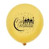 100 pièces 12 pouces Latex Eid Mubarak confettis ballon fête décoration musulman FoilBalloon 30 cm lune étoile feuille Mylar ballon fête fournitures ZZ