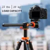 Thotreers K F Concept Camera Tripode monopode Monopode da 60 pollici in alluminio Tripode DSLR leggero con braccio orizzontale e testa a sfera a 360 gradi