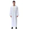 Roupas étnicas abaya masculino muçulmano vestidos islâmicos moda kaftan paquistão Caftan Arábia Saudita Jubba THOBE Marroquino Dubai Musulman Black 231218Z2