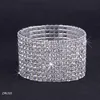 10 Reihen weißes Strass-Armband, elastisch, dehnbar, Armreif, Party, Hochzeit, Brautschmuck, ZAU10 5278E