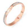 Pulseira fysara verão lindamente pulseira de titânio zirconia cúbica para mulheres redondo pulseiras de pulseiras de casal jóias de casal