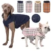 Abbigliamento per cani Giacca reversibile Inverno Impermeabile Nylon Caldo Grandi vestiti Reticolo Cappotto accogliente Bulldog francese Labrador Costume 231218