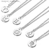 Pendanthalsband Fashion Zodiac Choker Halsband 316L Rostfritt stål Kvinnor Konstellationer Silverfärg Fade aldrig Hollow-Out 12 Signs Giftl231218